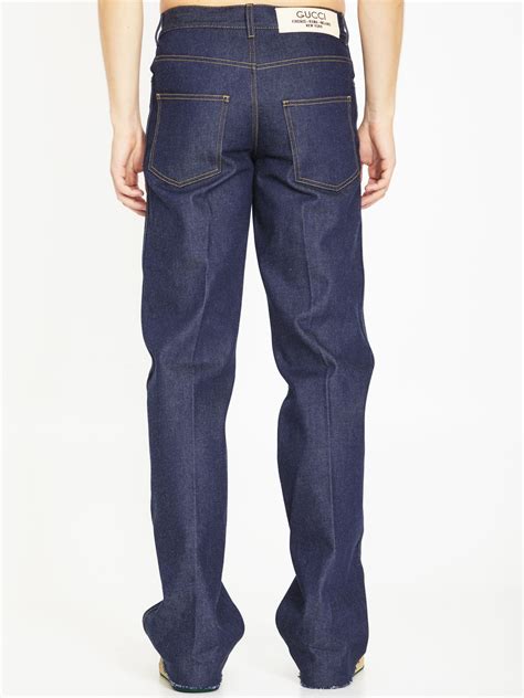 gucci blue denim jeans|gucci made in italy jeans.